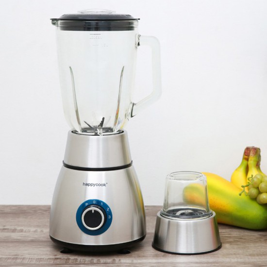 Máy Xay Sinh Tố Cối Thuỷ Tinh 1.5 Lít Happy Cook HCB-150S