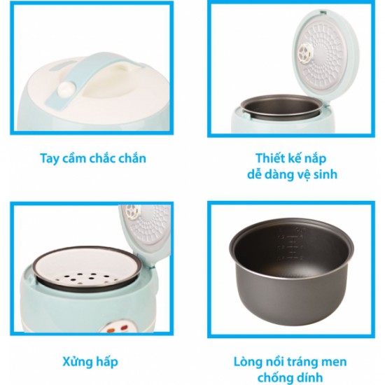 Nồi Cơm Điện Nắp Gài Happy Cook Thailand 1.2L HCJ-120T