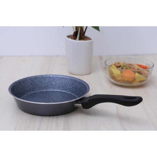 Chảo Vân Đá Bếp Từ Siêu Bền 24cm Happy Cook MFP-24IH GRAY