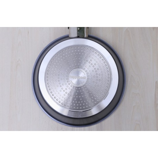 Chảo Vân Đá Bếp Từ Siêu Bền 24cm Happy Cook MFP-24IH GRAY