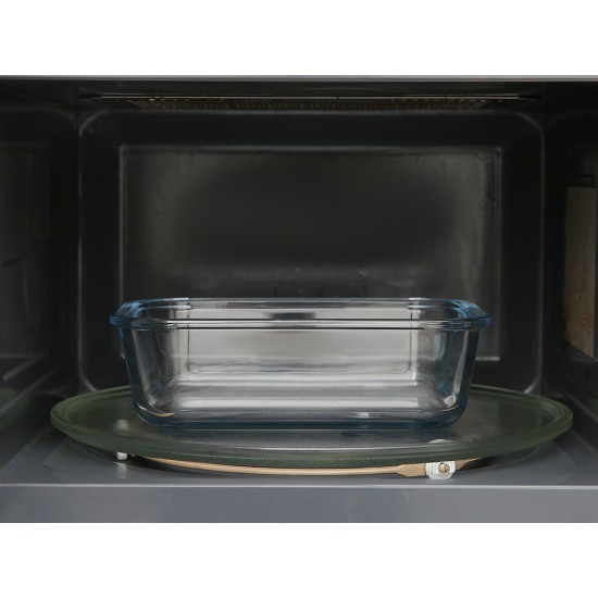 Bộ 2 Hộp Thủy Tinh Hình Chữ Nhật 370ml Kèm Túi Giữ Nhiệt Happy Cook Glass HCG-02R