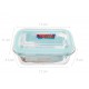 Bộ 2 Hộp Thủy Tinh Hình Chữ Nhật 370ml Kèm Túi Giữ Nhiệt Happy Cook Glass HCG-02R