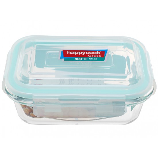 Hộp Thuỷ Tinh Hình Tròn 370ml Happy Cook Glass HCG-037R