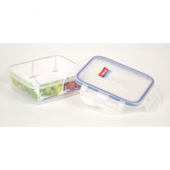 Hộp nhựa đựng thực phẩm 2 ngăn 450ml Happy Cook Plastic Box HCPB-045RV
