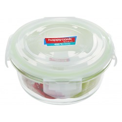Hộp Thuỷ Tinh Hình Tròn 400ml Happy Cook Glass HCG-040C