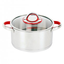 Nồi Inox Cao Cấp 3 Đáy Nắp Kiếng Happy Cook Aries Plus HC-24ARP