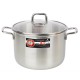 Bộ Nồi Inox 304 Cao Cấp 3 Đáy Nắp Kính Happy Cook Alvar HC06ALV
