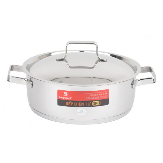 Nồi Inox 3 Đáy Bếp Từ 24cm Happy Cook Milan Plus N24-ML