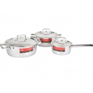 Bộ Nồi Quánh Inox 3 Đáy Bếp Từ Happy Cook Milan X HC-06MLGX
