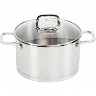 Nồi Inox 304 Cao Cấp 3 Đáy Bếp Từ Nắp Kính 20cm Happy Cook Novelty HC-20NV