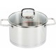 Nồi Inox 304 Cao Cấp 3 Đáy Bếp Từ Nắp Kính 20cm Happy Cook Novelty HC-20NV