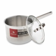 Quánh Inox 304 Bếp Từ Nắp Kính Cao Cấp 16cm Happy Cook Richard Plus Q16-RSP