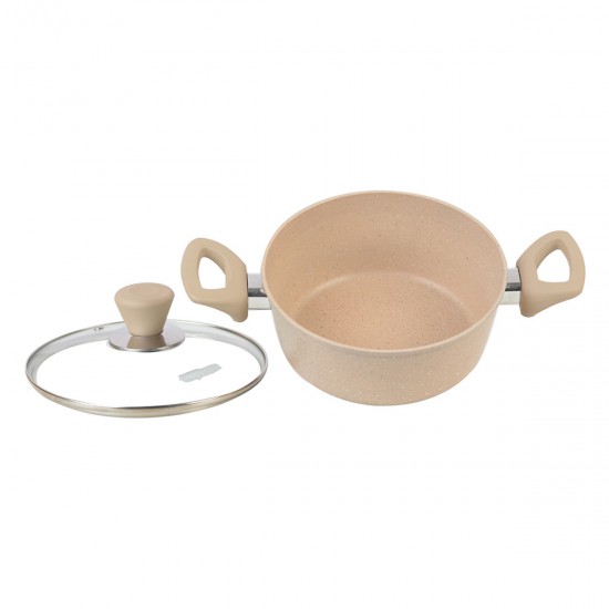Bộ Nồi Nhôm Chống Dính Vân Đá Đáy Từ Happy Cook HC-06MA