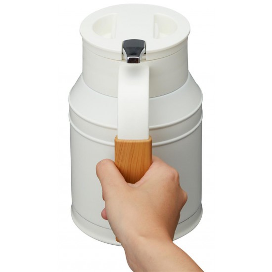 Bình Giữ Nhiệt Có Tay Cầm Doshisha 1L Màu Trắng DMTK1.0IV